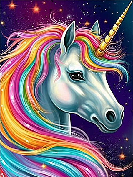 Licorne Diy Kits Acrylique Peintures Par Numéros Pour Adulte Enfant MJ1678