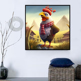 Poulet Diy Kits Acrylique Peintures Par Numéros Pour Adulte Enfant MJ1701