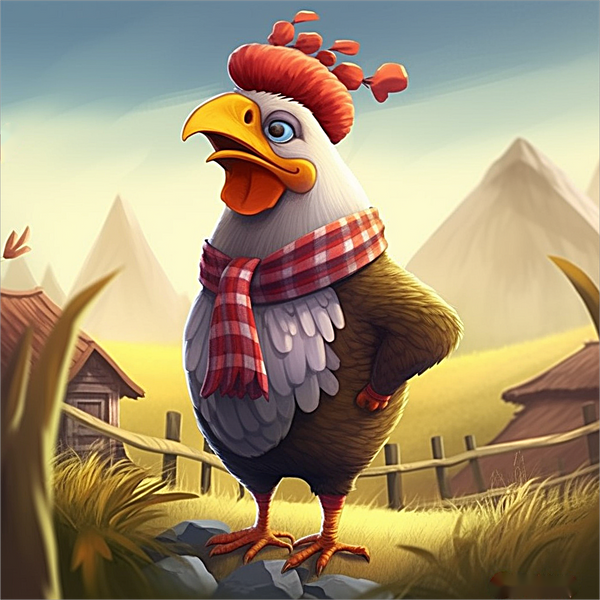 Poulet Diy Kits Acrylique Peintures Par Numéros Pour Adulte Enfant MJ1701