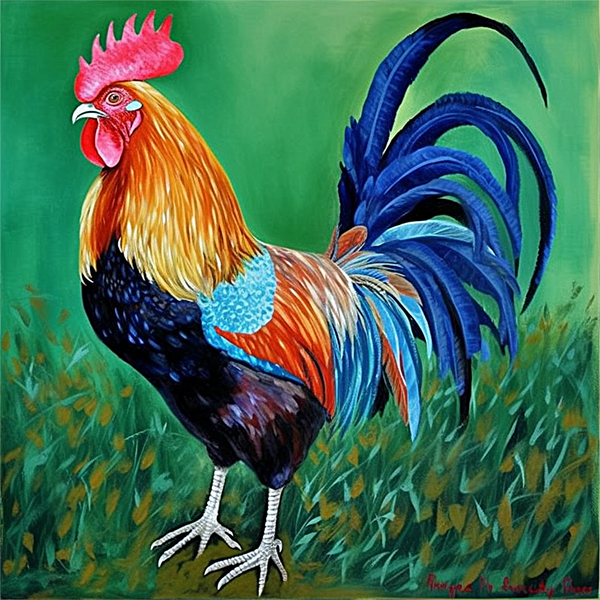 Poulet Diy Kits Acrylique Peintures Par Numéros Pour Adulte Enfant MJ1704