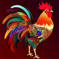 Poulet Diy Kits Acrylique Peintures Par Numéros Pour Adulte Enfant MJ1705