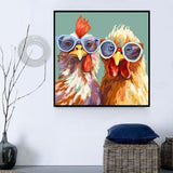 Poulet Diy Kits Acrylique Peintures Par Numéros Pour Adulte Enfant MJ1706