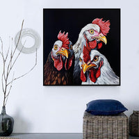 Poulet Diy Kits Acrylique Peintures Par Numéros Pour Adulte Enfant MJ1707