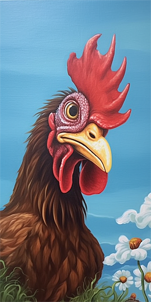 Poulet Diy Kits Acrylique Peintures Par Numéros Pour Adulte Enfant MJ1709