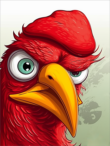 Poulet Diy Kits Acrylique Peintures Par Numéros Pour Adulte Enfant MJ1710