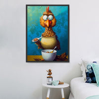 Poulet Diy Kits Acrylique Peintures Par Numéros Pour Adulte Enfant MJ1712