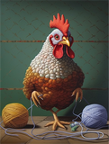 Poulet Diy Kits Acrylique Peintures Par Numéros Pour Adulte Enfant MJ1713