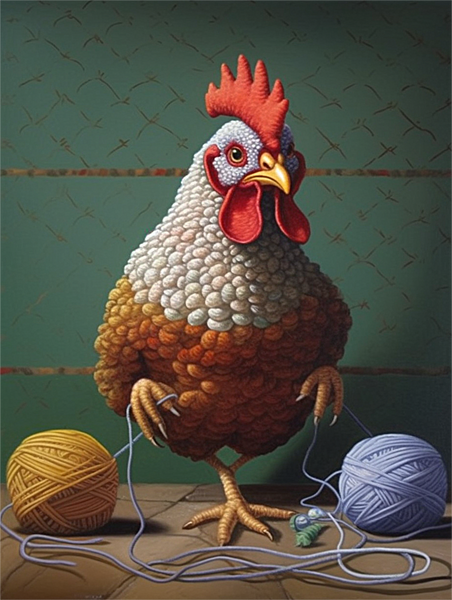 Poulet Diy Kits Acrylique Peintures Par Numéros Pour Adulte Enfant MJ1713
