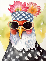 Poulet Diy Kits Acrylique Peintures Par Numéros Pour Adulte Enfant MJ1714