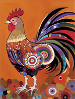 Poulet Diy Kits Acrylique Peintures Par Numéros Pour Adulte Enfant MJ1716