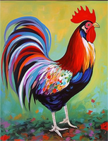 Poulet Diy Kits Acrylique Peintures Par Numéros Pour Adulte Enfant MJ1717