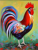 Poulet Diy Kits Acrylique Peintures Par Numéros Pour Adulte Enfant MJ1717