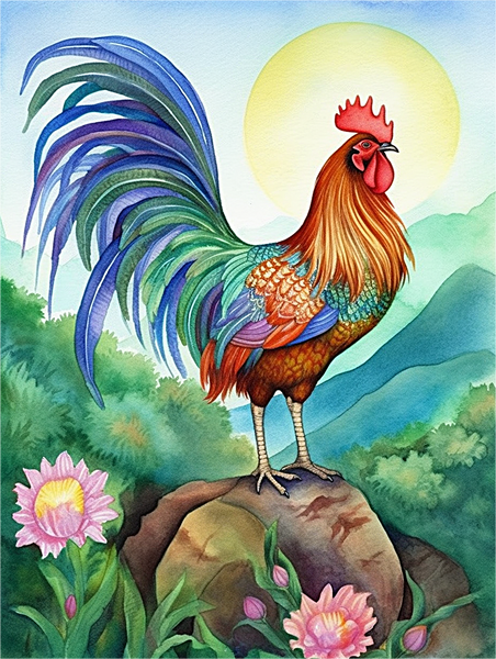Poulet Diy Kits Acrylique Peintures Par Numéros Pour Adulte Enfant MJ1718