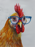 Poulet Diy Kits Acrylique Peintures Par Numéros Pour Adulte Enfant MJ1719