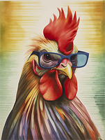 Poulet Diy Kits Acrylique Peintures Par Numéros Pour Adulte Enfant MJ1720