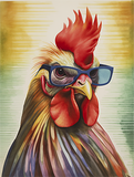 Poulet Diy Kits Acrylique Peintures Par Numéros Pour Adulte Enfant MJ1720