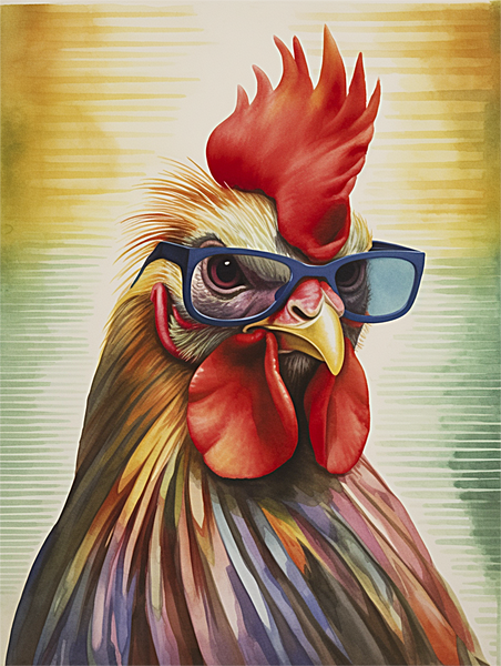 Poulet Diy Kits Acrylique Peintures Par Numéros Pour Adulte Enfant MJ1720