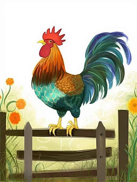 Poulet Diy Kits Acrylique Peintures Par Numéros Pour Adulte Enfant MJ1723
