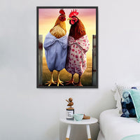 Poulet Diy Kits Acrylique Peintures Par Numéros Pour Adulte Enfant MJ1725