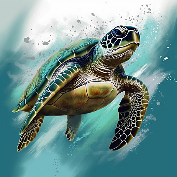 Tortue Diy Kits Peintures Par Numéros MJ1973