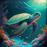 Tortue Diy Kits Peintures Par Numéros MJ1979