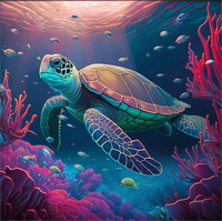 Tortue Diy Kits Peintures Par Numéros MJ1980