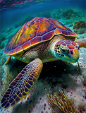 Tortue Diy Kits Peintures Par Numéros MJ1985