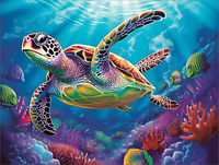 Tortue Diy Kits Peintures Par Numéros MJ1998