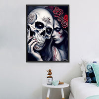Crâne Diy Kits Peintures Par Numéros MJ2072
