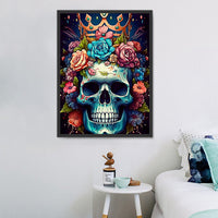 Crâne Diy Kits Peintures Par Numéros MJ2080