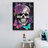 Crâne Diy Kits Peintures Par Numéros MJ2083
