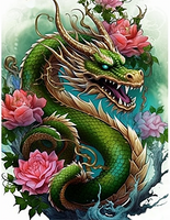 Dragon Diy Kits Acrylique Peinture Par Numéros Pour Adulte Enfant MJ2123