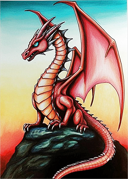 Dragon Diy Kits Acrylique Peinture Par Numéros Pour Adulte Enfant MJ2137