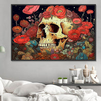 Crâne Diy Kits Peintures Par Numéros MJ2162