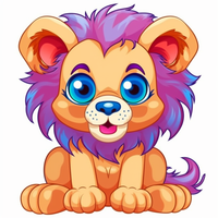 Lion Diy Kits Acrylique Peintures Par Numéros Pour Adulte Enfant MJ9173