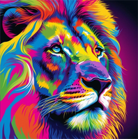 Lion Diy Kits Acrylique Peintures Par Numéros Pour Adulte Enfant MJ9185