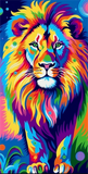 Lion Diy Kits Acrylique Peintures Par Numéros Pour Adulte Enfant MJ9190