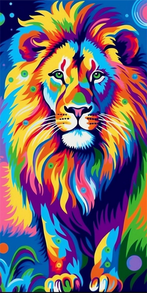 Lion Diy Kits Acrylique Peintures Par Numéros Pour Adulte Enfant MJ9190
