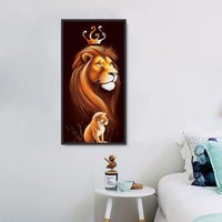 Lion Diy Kits Acrylique Peintures Par Numéros Pour Adulte Enfant MJ9192