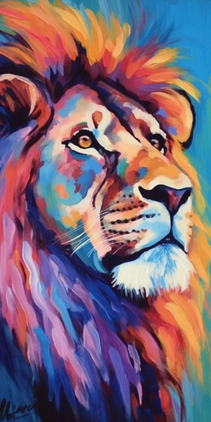 Lion Diy Kits Acrylique Peintures Par Numéros Pour Adulte Enfant MJ9195