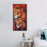 Lion Diy Kits Acrylique Peintures Par Numéros Pour Adulte Enfant MJ9197