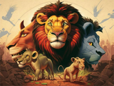 Lion Diy Kits Acrylique Peintures Par Numéros Pour Adulte Enfant MJ9208