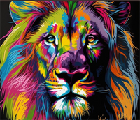Lion Diy Kits Acrylique Peintures Par Numéros Pour Adulte Enfant MJ9209