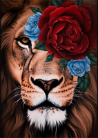 Lion Diy Kits Acrylique Peintures Par Numéros Pour Adulte Enfant MJ9222
