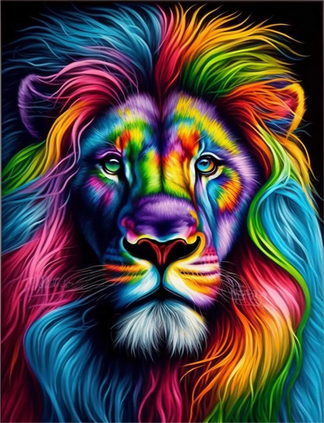 Lion Diy Kits Acrylique Peintures Par Numéros Pour Adulte Enfant MJ9227