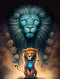 Lion Diy Kits Acrylique Peintures Par Numéros Pour Adulte Enfant MJ9231