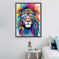 Lion Diy Kits Acrylique Peintures Par Numéros Pour Adulte Enfant MJ9237