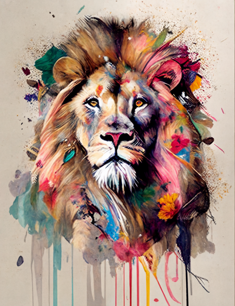 Lion Diy Kits Acrylique Peintures Par Numéros Pour Adulte Enfant MJ9243