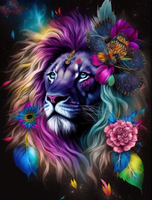 Lion Diy Kits Acrylique Peintures Par Numéros Pour Adulte Enfant MJ9244