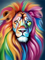 Lion Diy Kits Acrylique Peintures Par Numéros Pour Adulte Enfant MJ9245